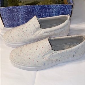 NWT speckled slip on shoes!